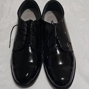 Bates Black Patent Leather Derby Dress Shoes